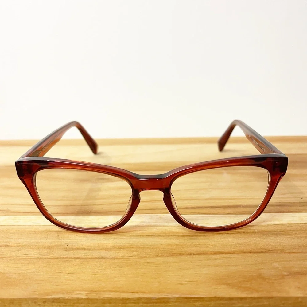 WARBY PARKER Brown Finch Eyeglasses with Case